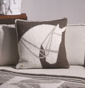 Horse NZ Wool Cushion Off White/Brown