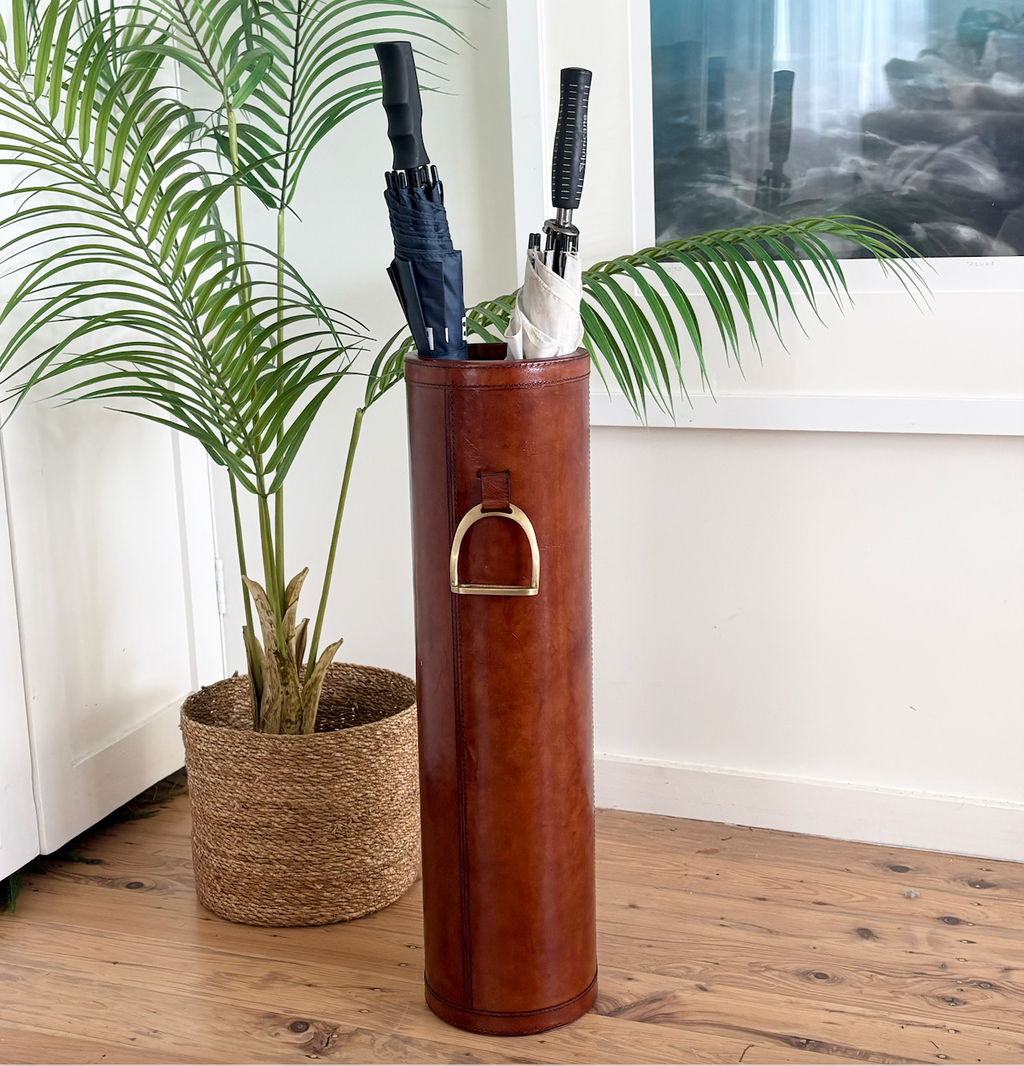 Equestrian Leather Umbrella Holder