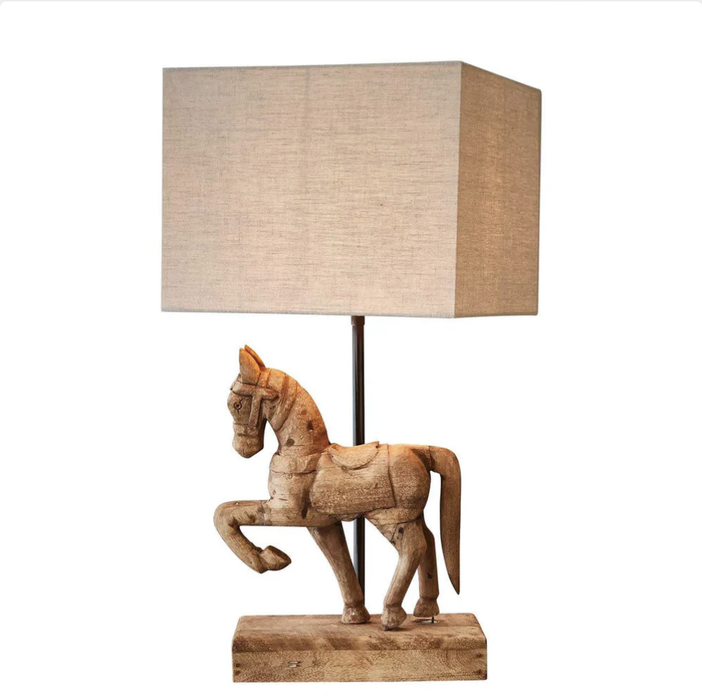 Wooden Pony Table Lamp - Base only