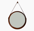 Leather Wall Mirror - Tan
