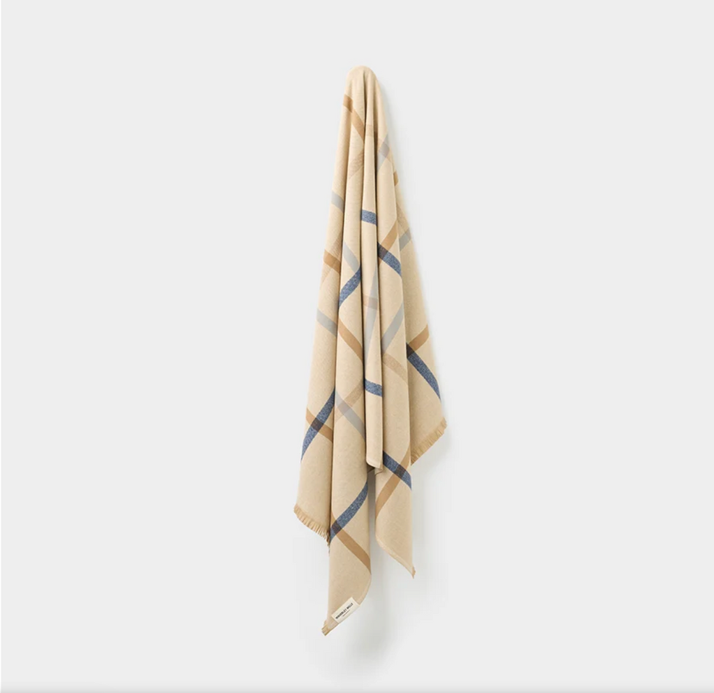 Summer Plaid Throw in Sandy Bay