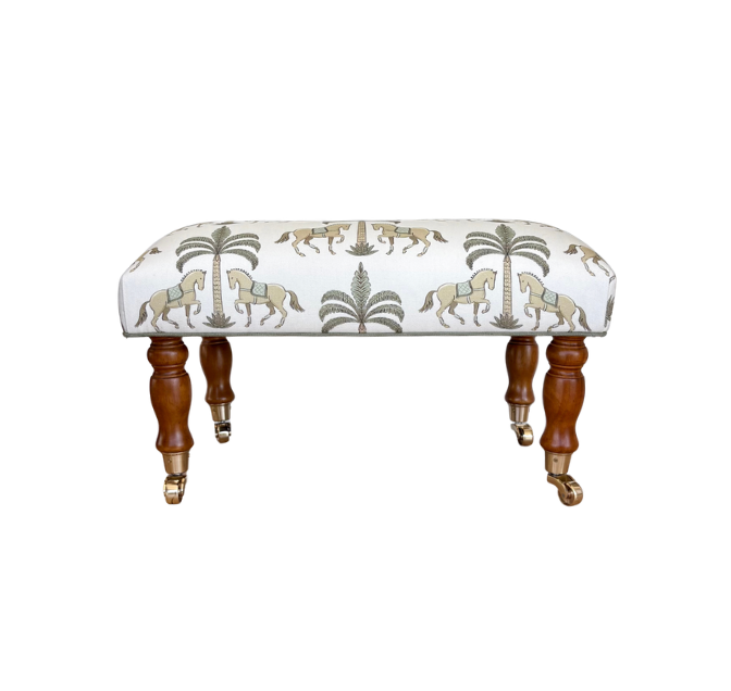 Plantation Pony Footstool and Lumbar Cushion Set