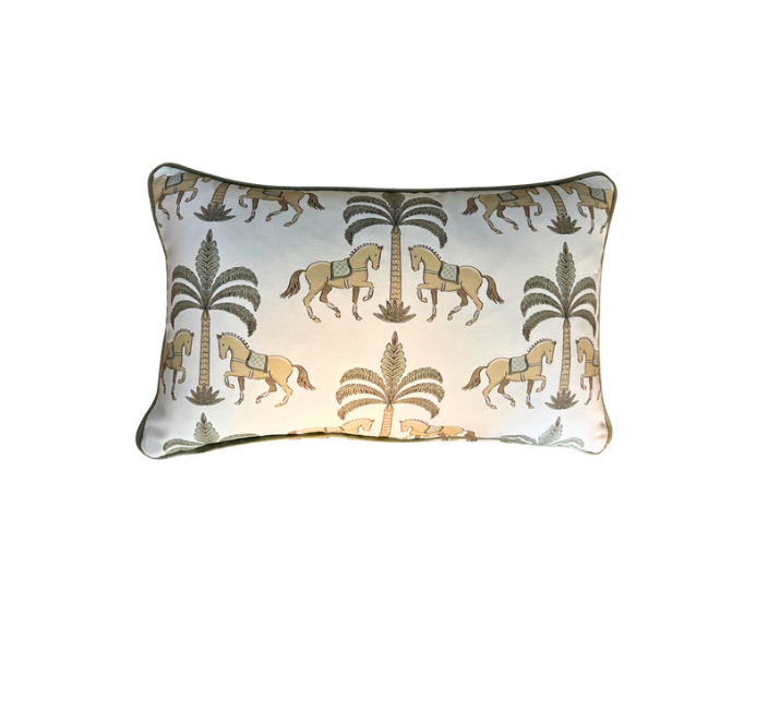 Plantation Pony Footstool and Lumbar Cushion Set